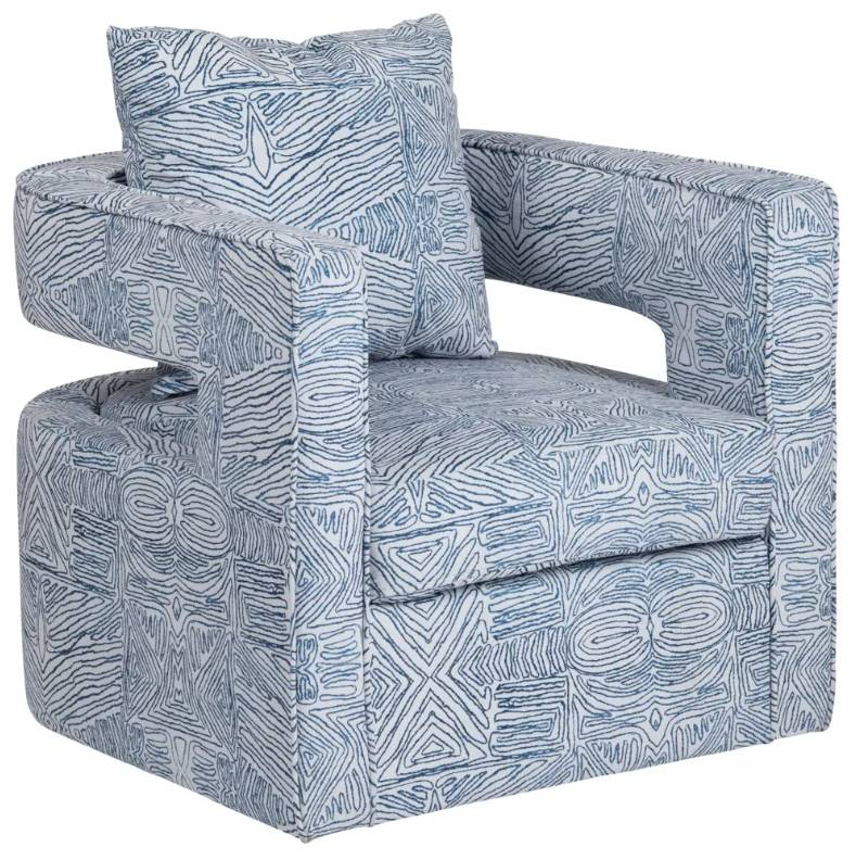 Crestview Collection Forma Blue Accent Chair