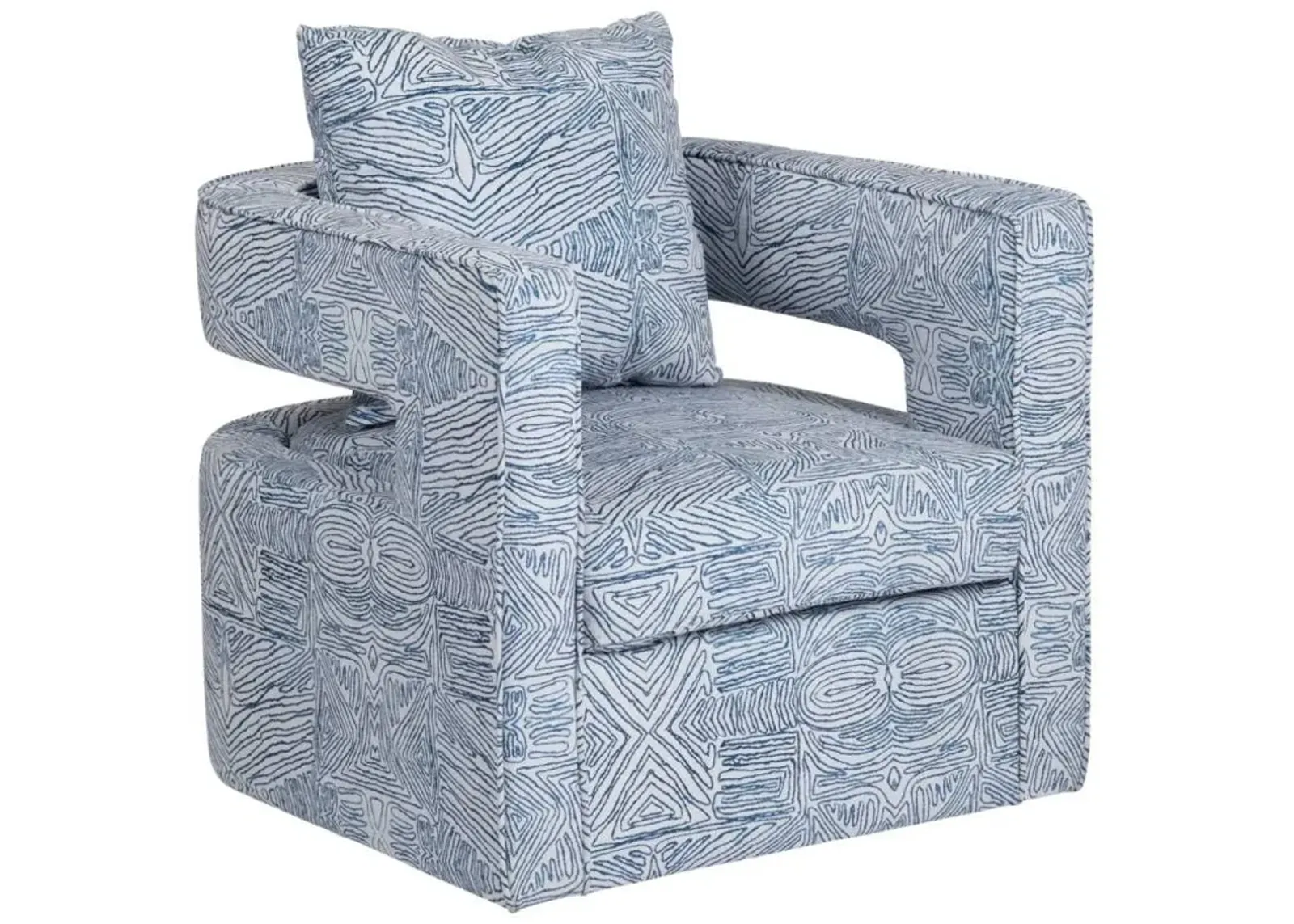 Crestview Collection Forma Blue Accent Chair