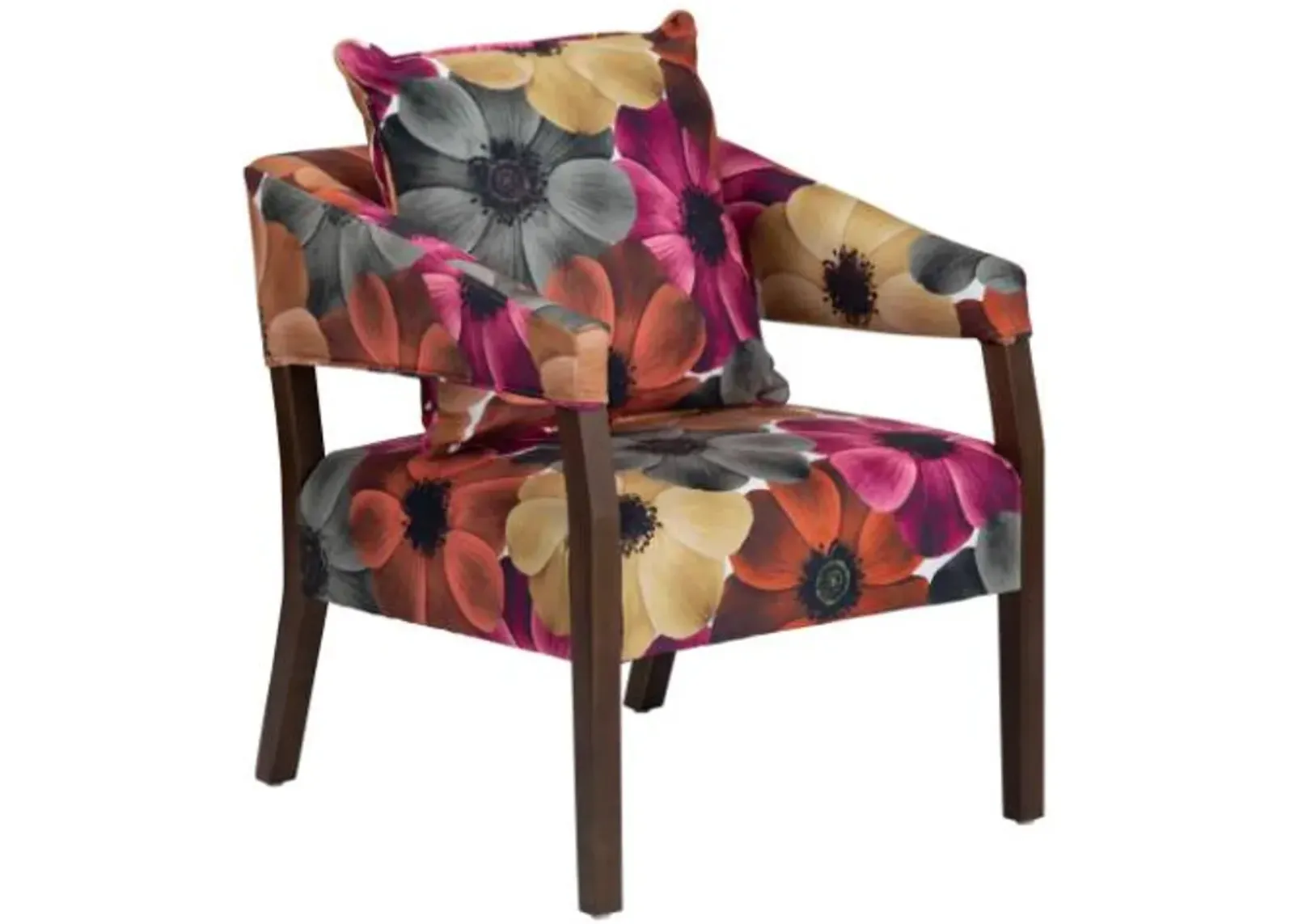 Crestview Collection Flora Brown/Pink Accent Chair