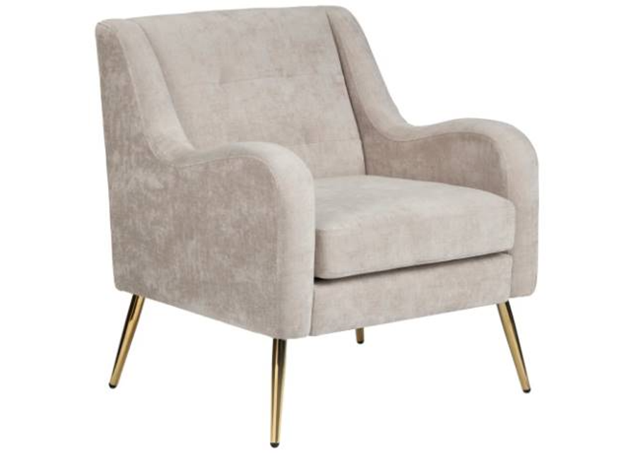 Crestview Collection Lanna Gold/White Accent Chair