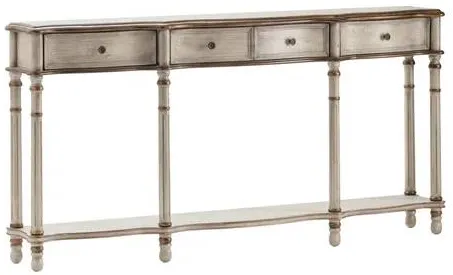 Crestview Collection Victoria Light Brown Console Table with Gold Accents