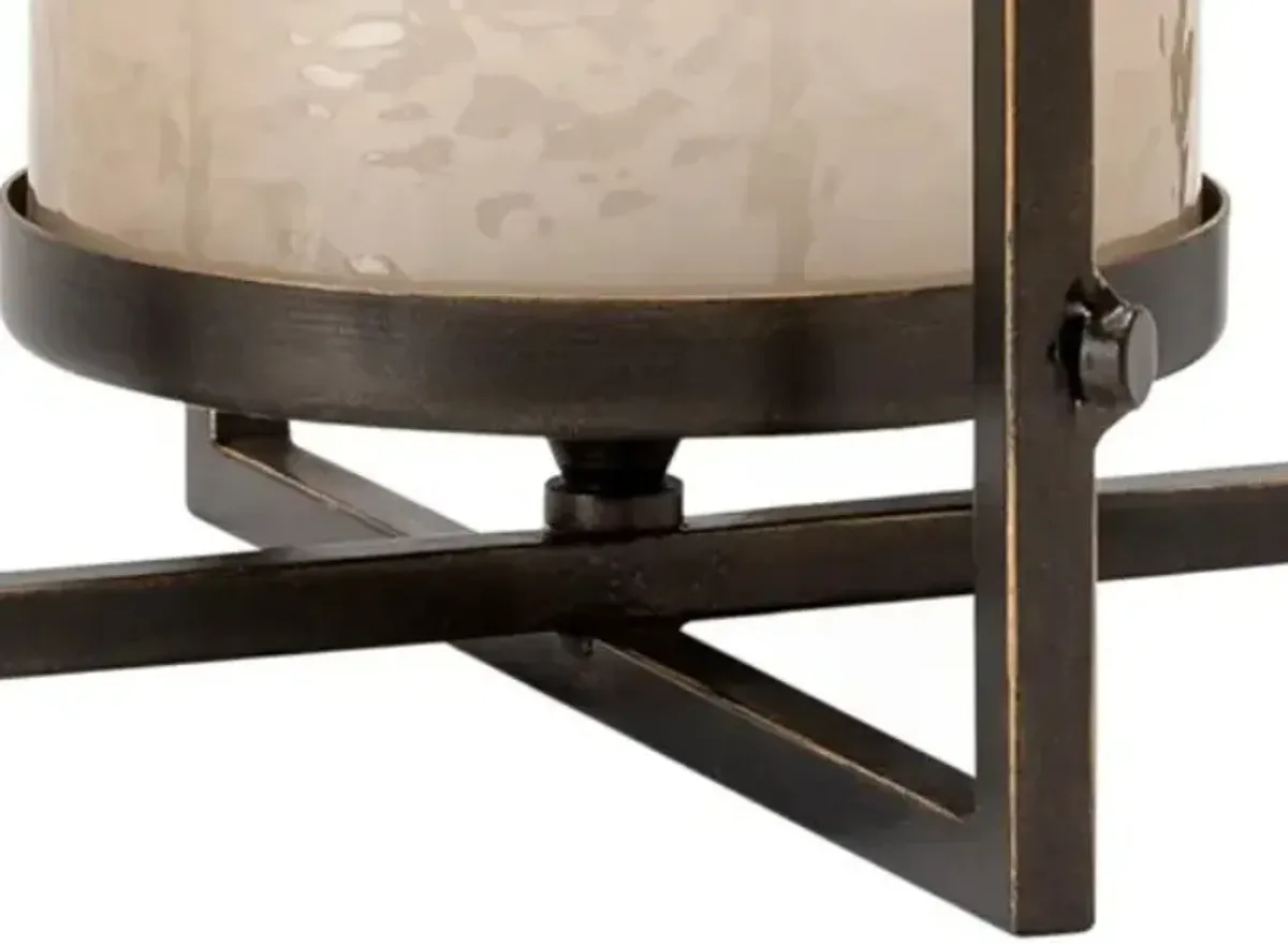 Crestview Collection Danson Dark Bronze Caged Hanging Candle Holder
