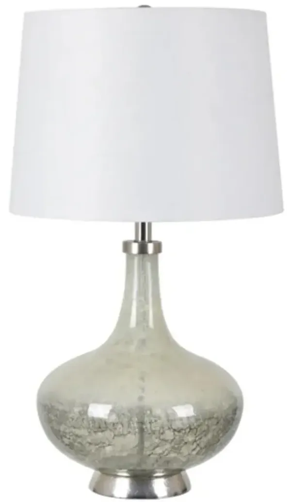 Crestview Collection Clarissa Chrome/White Table Lamp