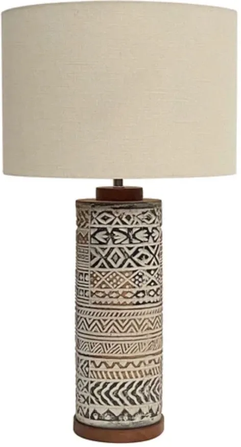 Crestview Collection Taos Beige/Dark Brown Table Lamp