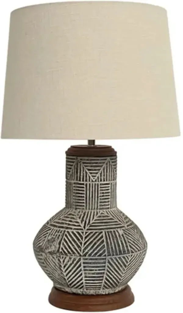 Crestview Collection Monterey Beige/Dark Brown Table Lamp