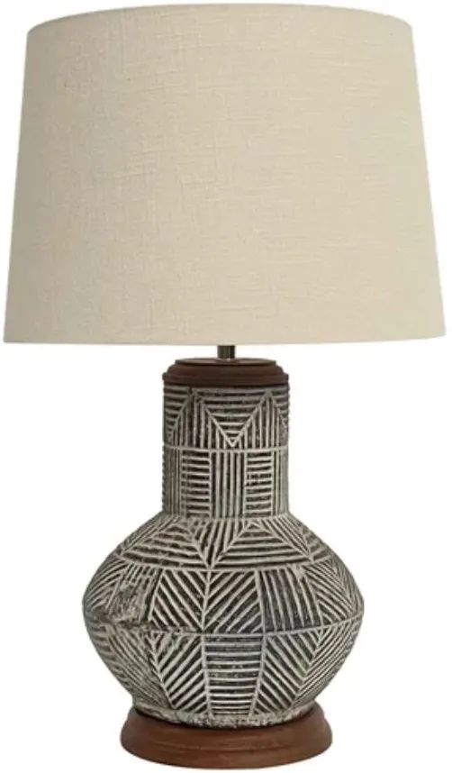 Crestview Collection Monterey Beige/Dark Brown Table Lamp
