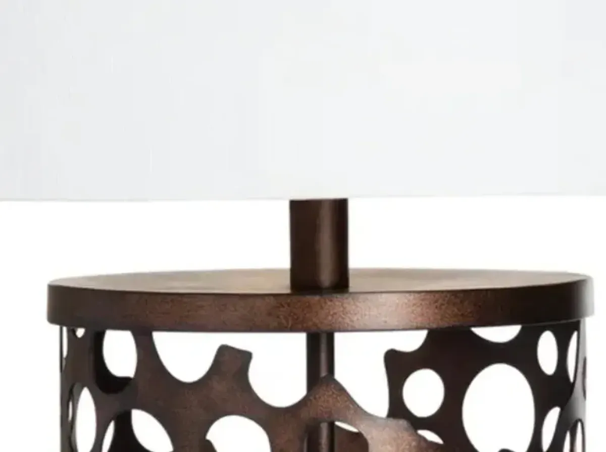 Crestview Collection Cavallo Brown/White Table Lamp 