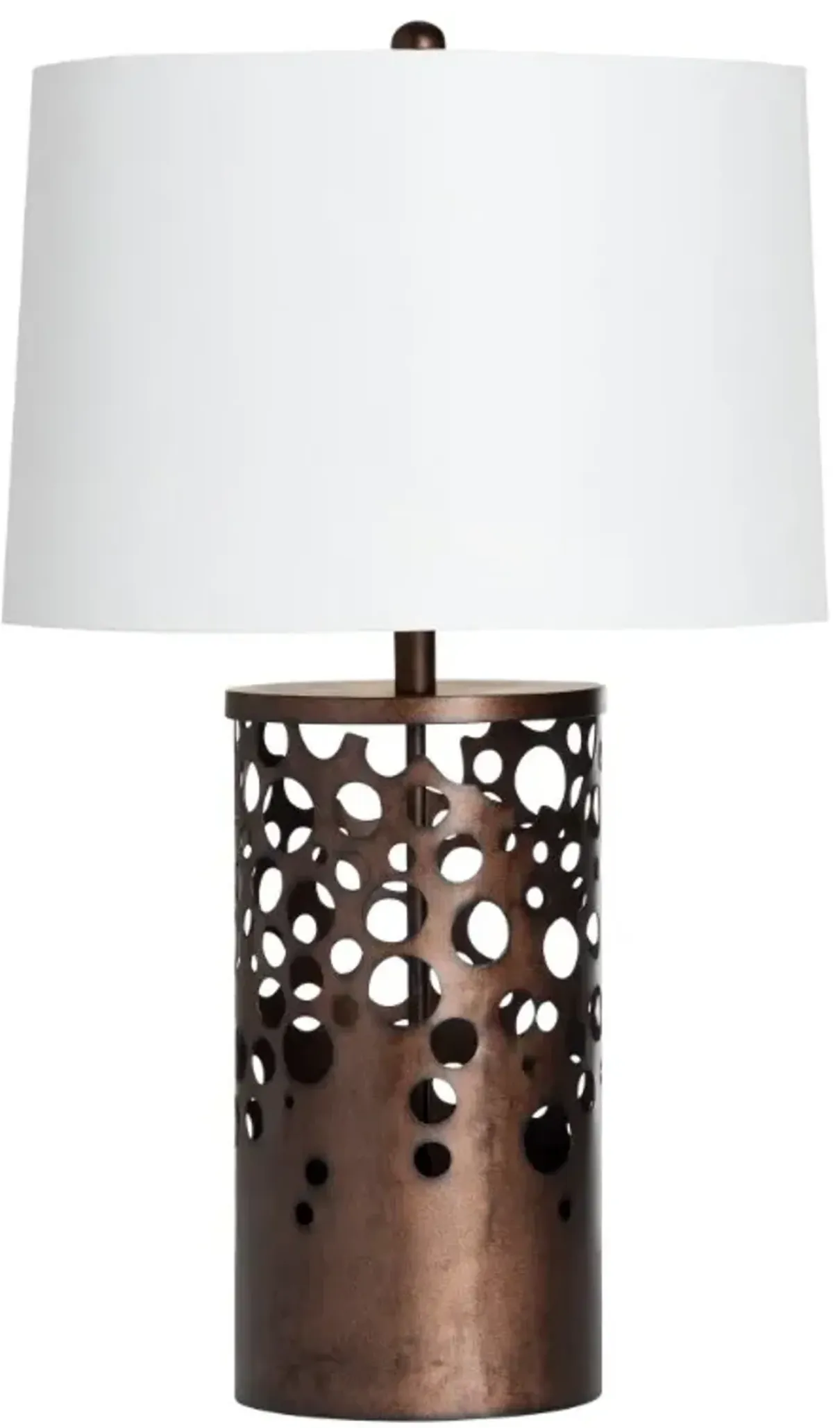 Crestview Collection Cavallo Brown/White Table Lamp 