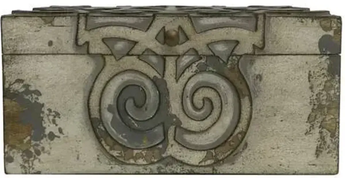 Crestview Collection Cleary Antique Gray Box