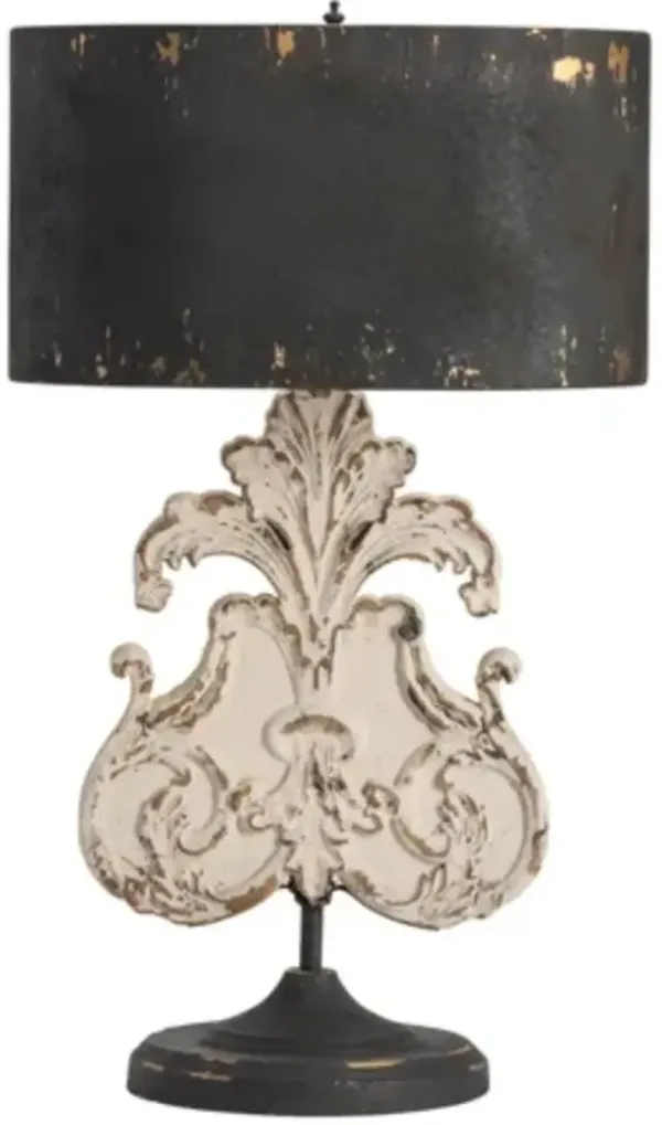 Crestview Collection De'posh Beige/Black Table Lamp