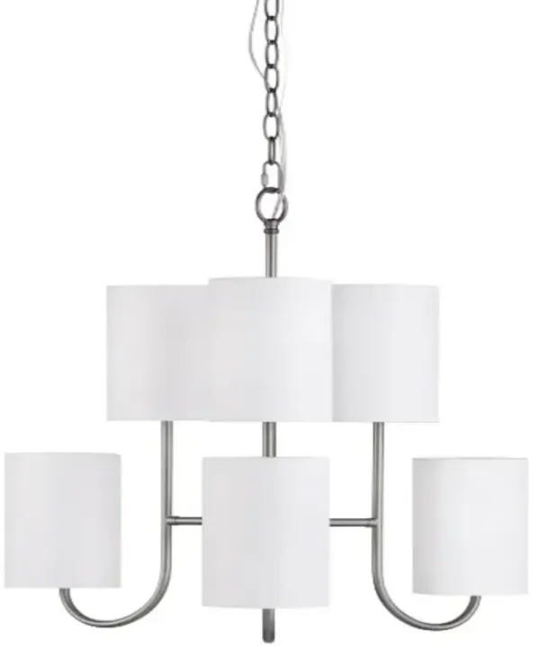 Crestview Collection Fields Silver 6-Light Chandelier