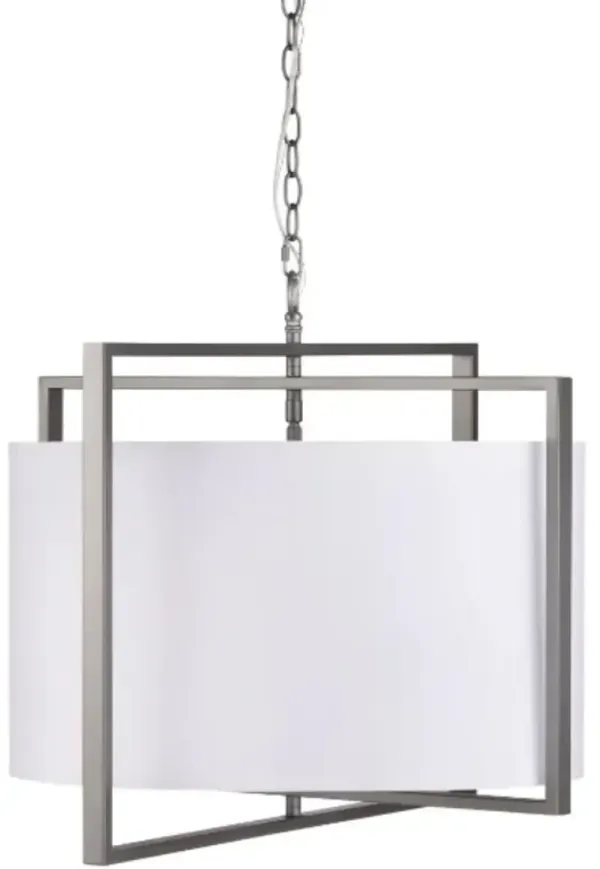 Crestview Collection Fields Silver 5-Light Drum Chandelier
