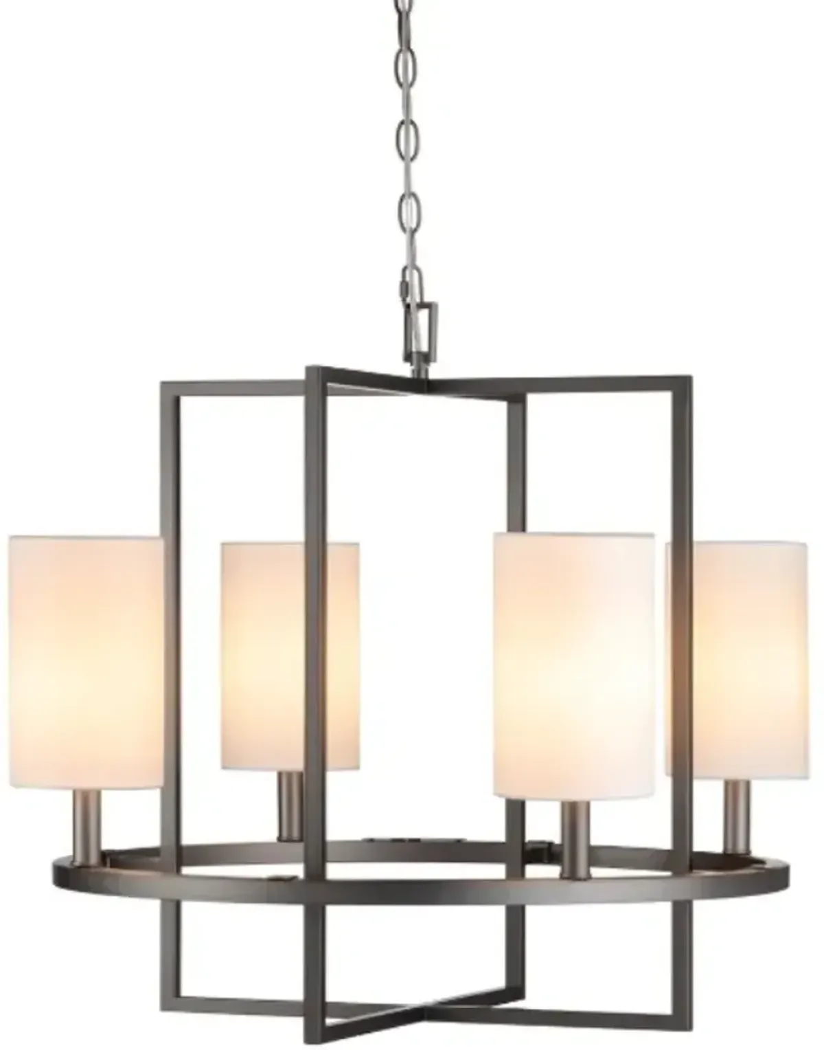 Crestview Collection Fields Silver 4-Light Chandelier