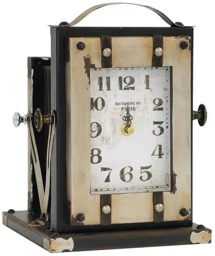Crestview Collection Time Flash Black Furniture Clock