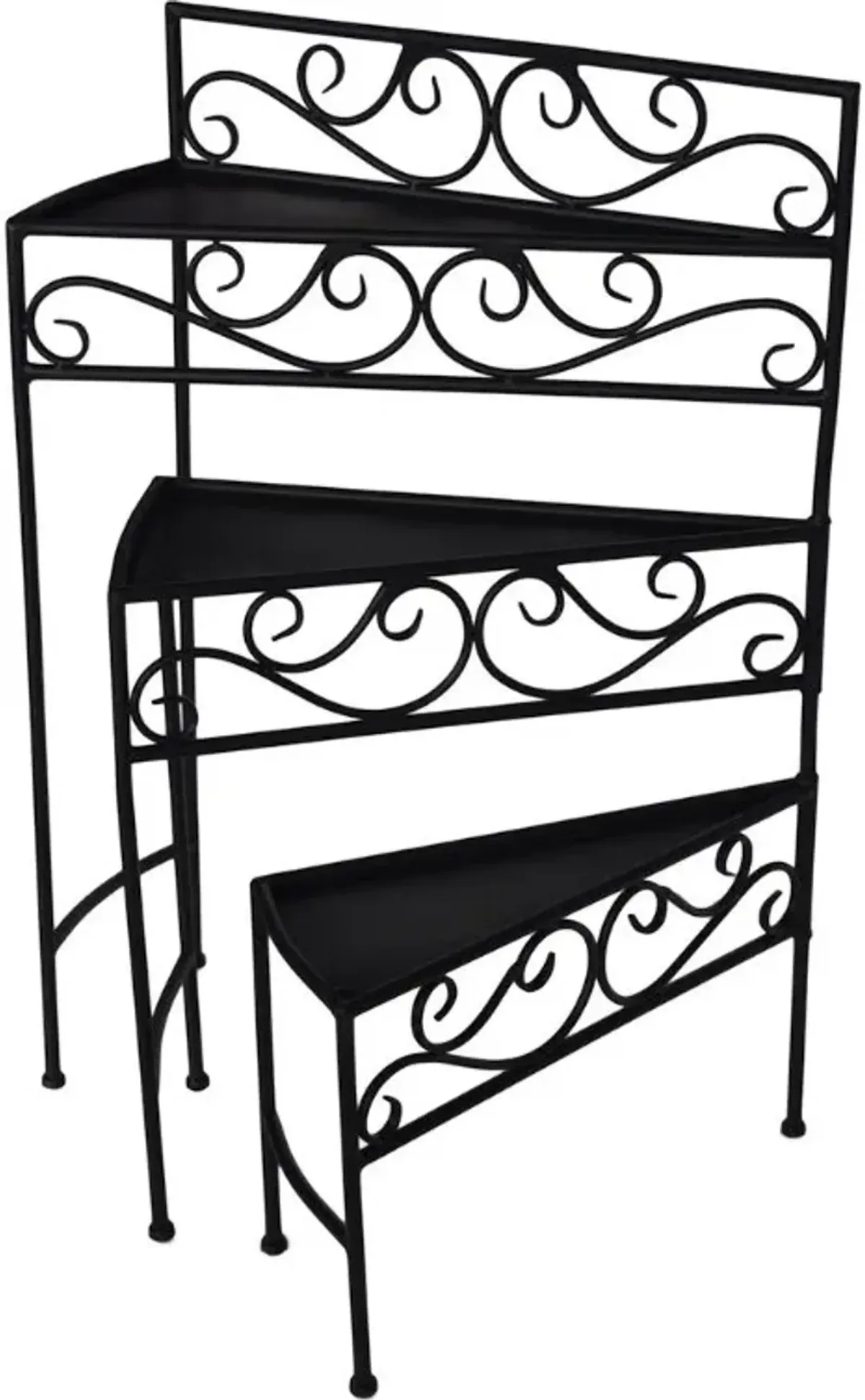 Crestview Collection Cascade Black Shelf