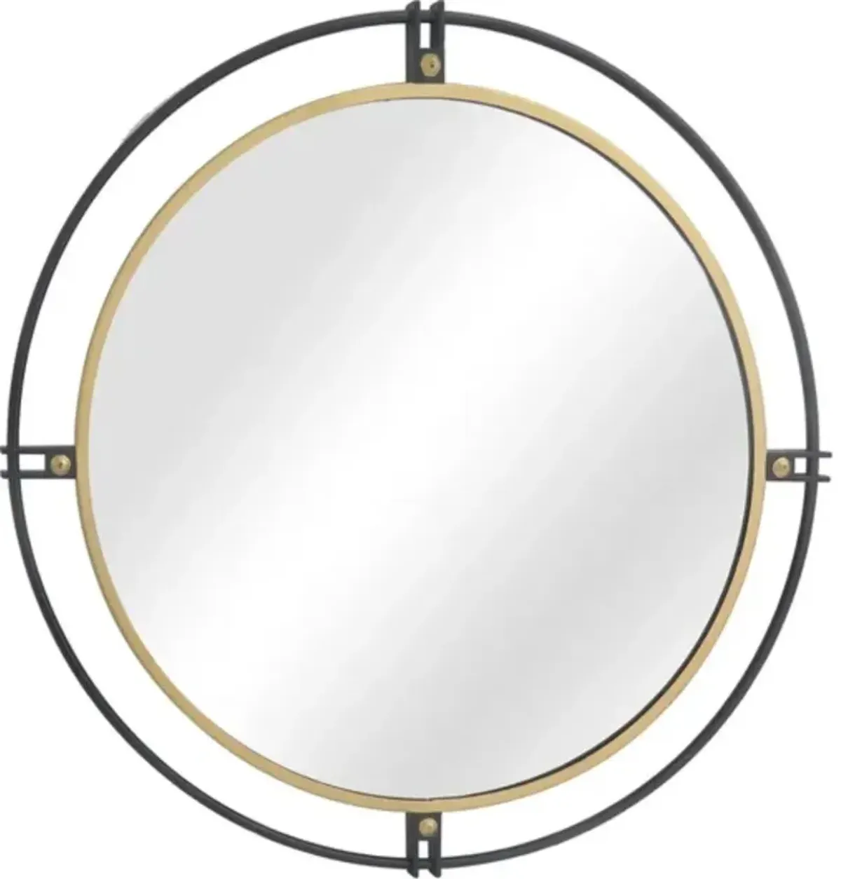 Crestview Collection Fallon Black/Gold Wall Mirror
