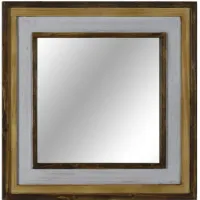 Crestview Collection Colton Brown/Dark Brown/White Wall Mirror