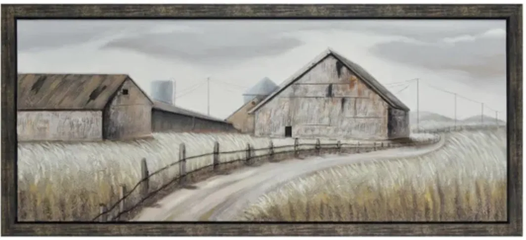 Crestview Collection Dusty Road Beige/Gray Wall Art