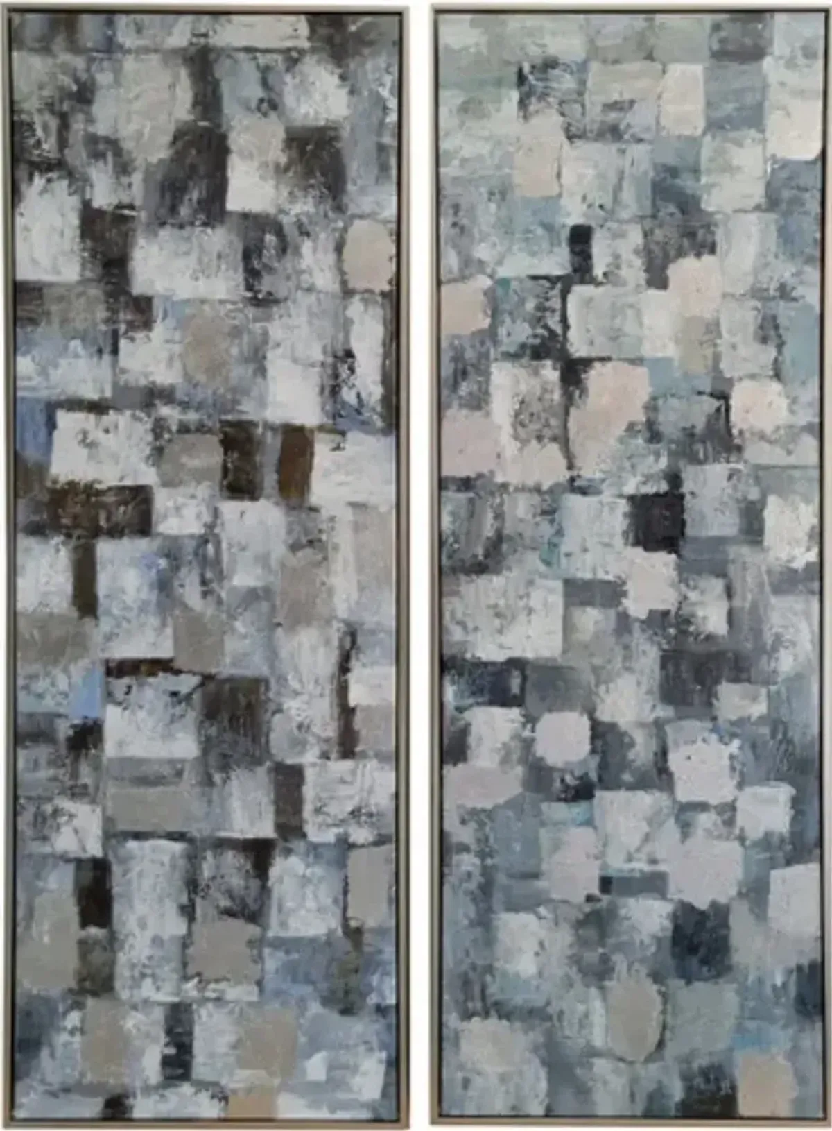 Crestview Collection Stormy 2-Piece Blue/Gray Wall Art Set