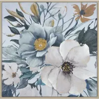 Crestview Collection Flower Power Gray/White/Yellow Wall Art 