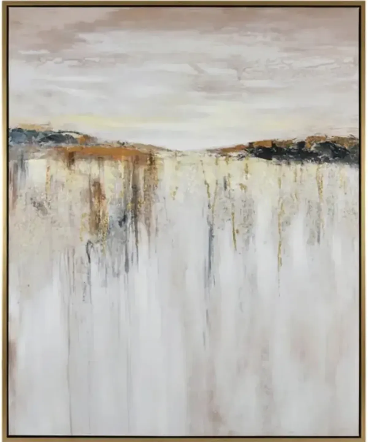 Crestview Collection Brooks Beige/Gold Wall Art