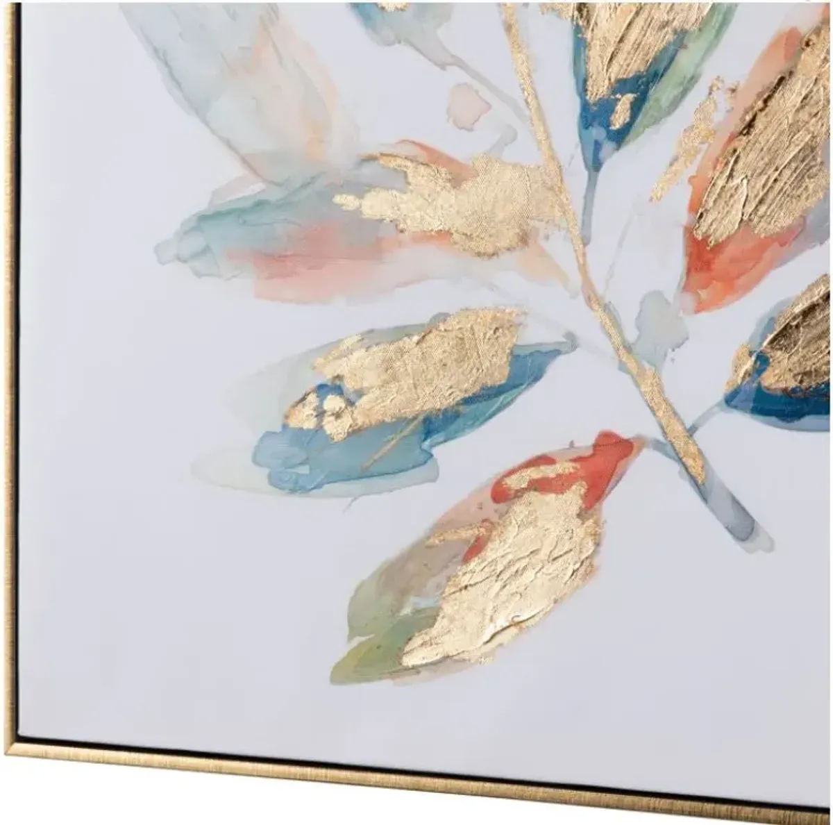 Crestview Collection Saige 2-Piece Blue/Gold Wall Art