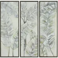 Crestview Collection Trio of Palms 3-Piece Gray Wall Art Set