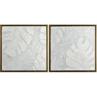 Crestview Collection Palms Day 2-Piece Gray Wall Art Set