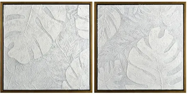 Crestview Collection Palms Day 2-Piece Gray Wall Art Set