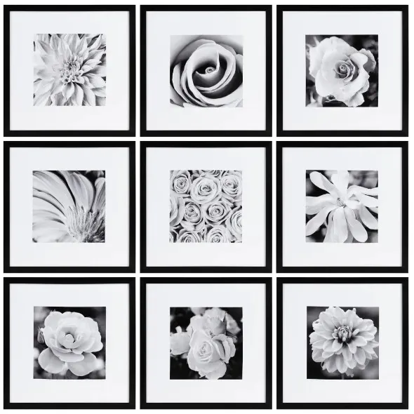 Crestview Collection Bouquet 9-Piece Hand Finished Wall Art Set
