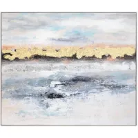 Crestview Collection Lancaster Gray/Yellow Wall Art