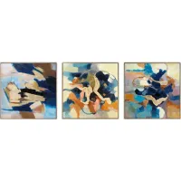 Crestview Collection Pomona Trio 3-Piece Blue/Yellow Wall Art Set