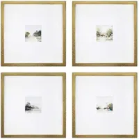Crestview Collection Rosa 4-Piece White Wall Art Set
