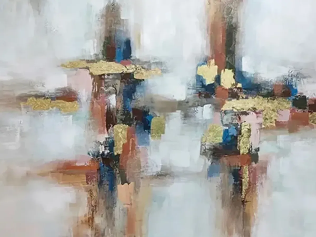 Crestview Collection Frisco Black/Blue/Orange Wall Art