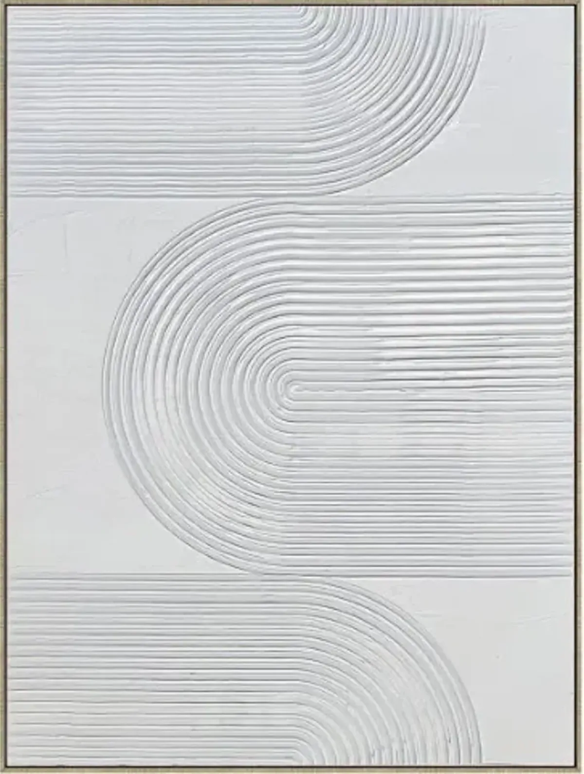 Crestview Collection White Ways 2-Piece White Wall Art Set