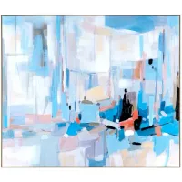 Crestview Collection Teal Escape Blue/Multi-Colored Wall Art
