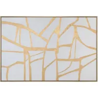 Crestview Collection Gold Lines Hand Finished Wall Art