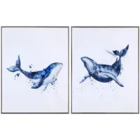 Crestview Collection Whales Tails 2-Piece Wall Art Set