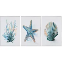 Crestview Collection Under The Sea 3-Piece Wall Art Set