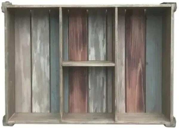 Crestview Collection Brown/Light Blue/Taupe Wall Shelves