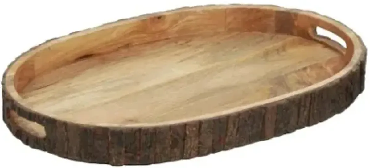 Crestview Collection Ponderosa 2-Piece Brown Tray Set