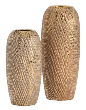 Crestview Collection Sisley 2-Piece Gold Vase Set