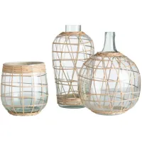 Crestview Collection Biscayne 3-Piece Natural Containers Set