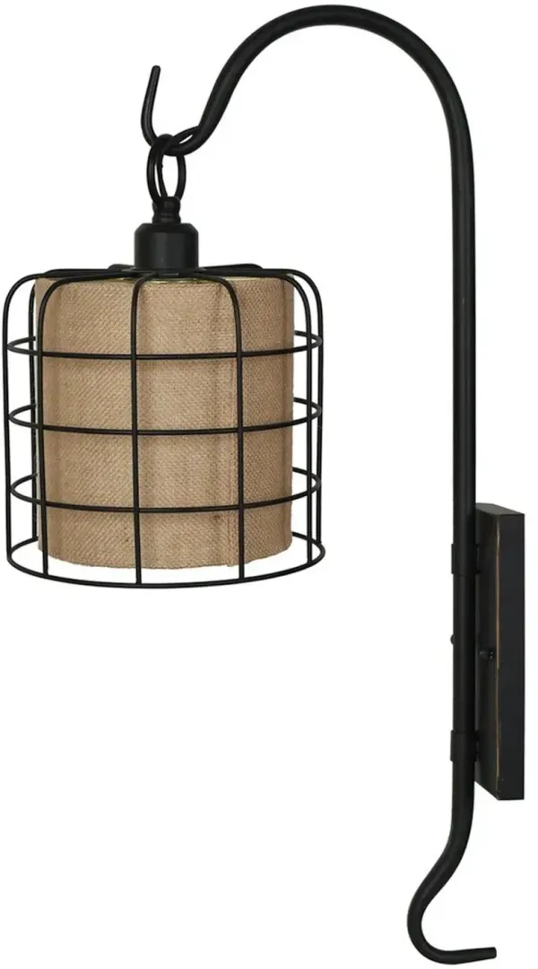 Crestview Collection Shepard Hook Metal Oil Rubbed Bronze Wall Sconce