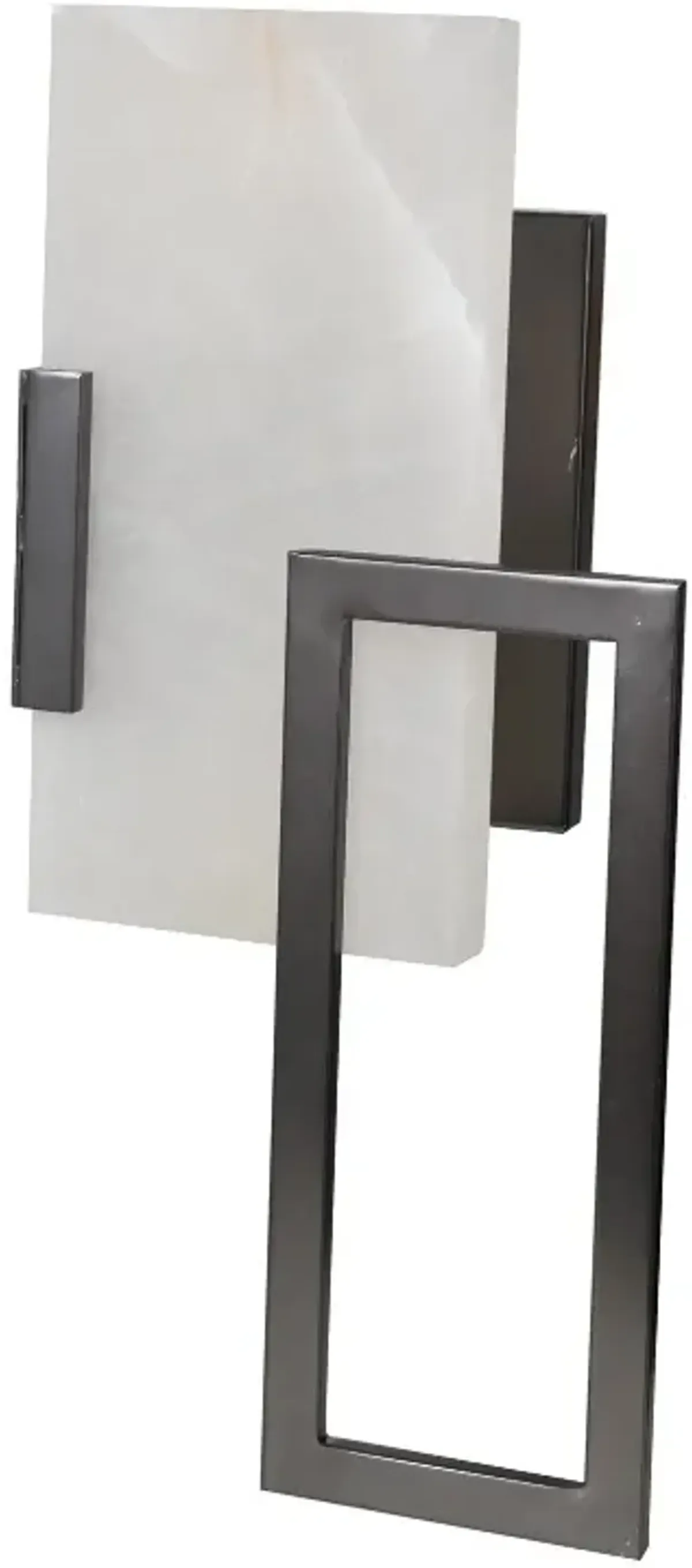 Crestview Collection Albany Dark Bronze/White Right Wall Sconce