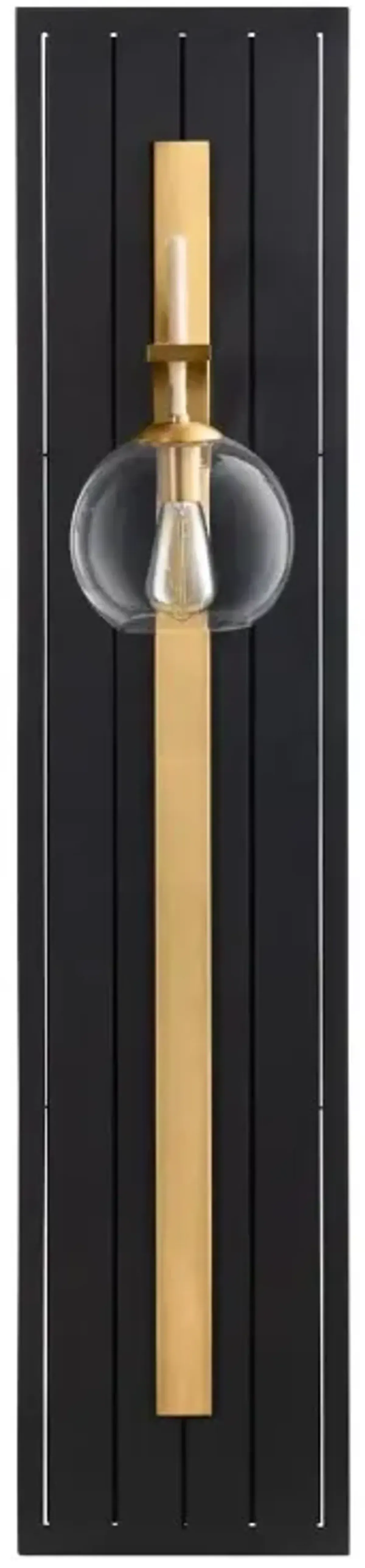Crestview Collection Halston Black/Gold Wall Sconce