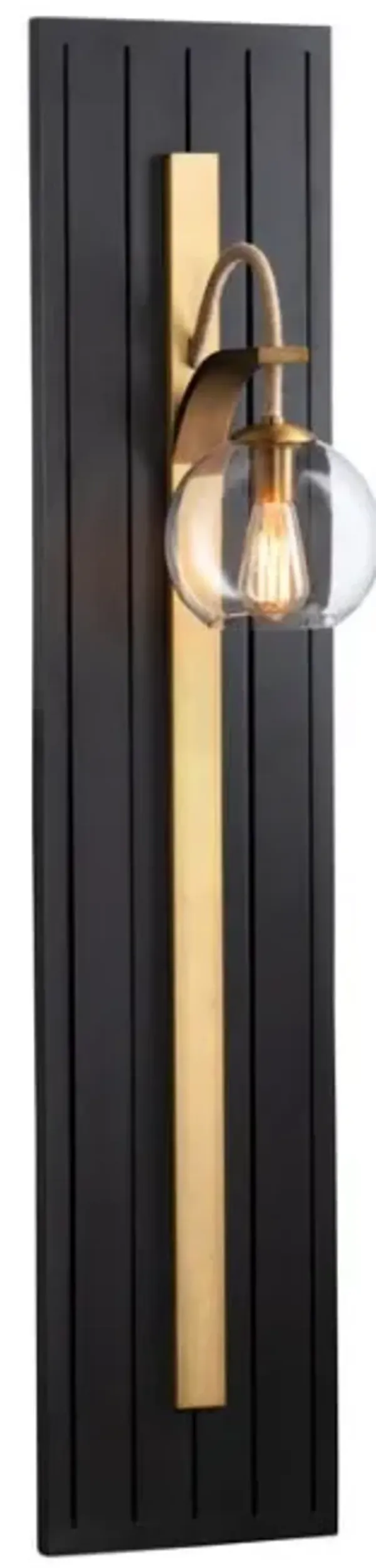 Crestview Collection Halston Black/Gold Wall Sconce