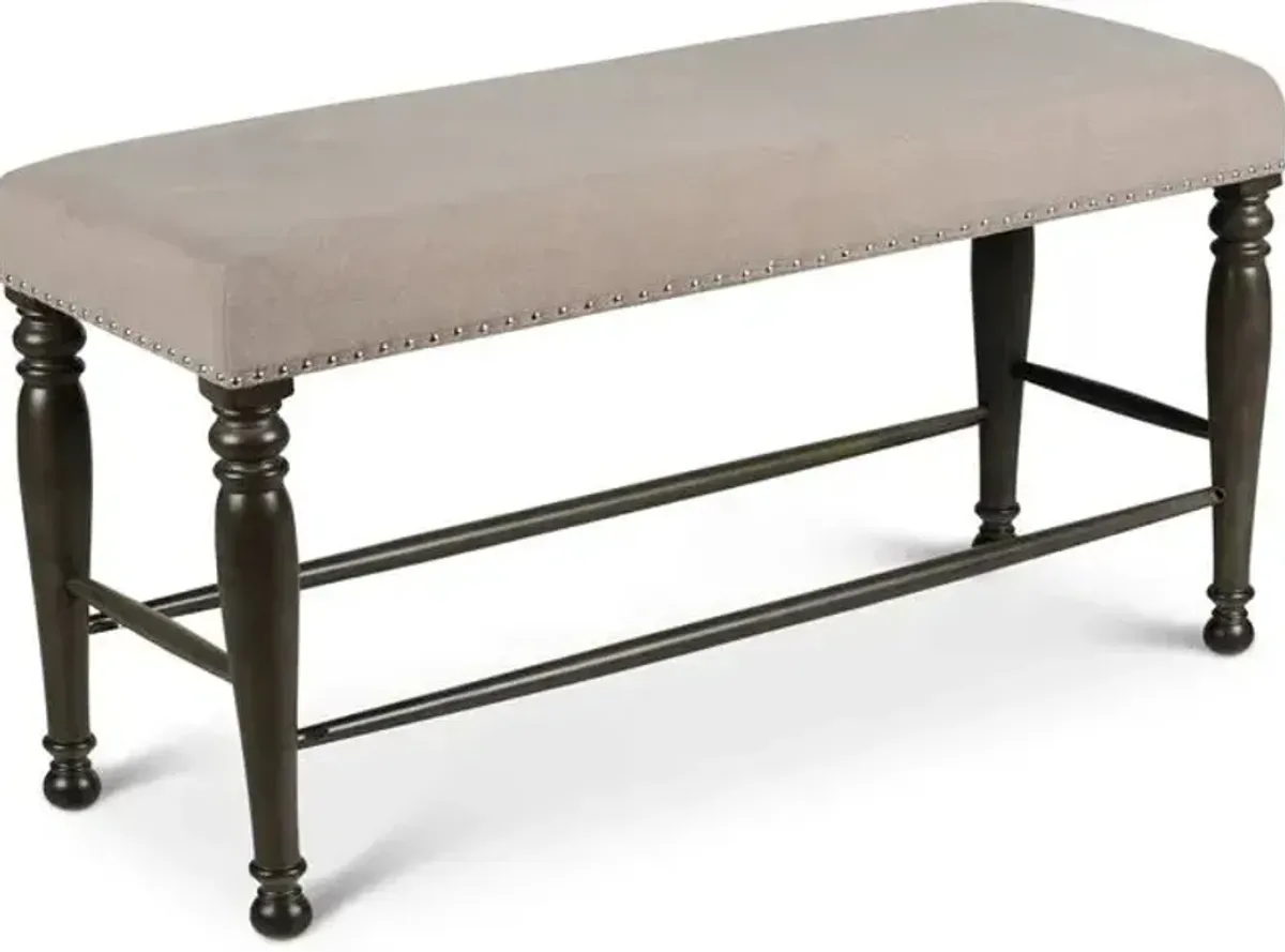 Steve Silver Co. Caswell Harbor Grey Counter Bench