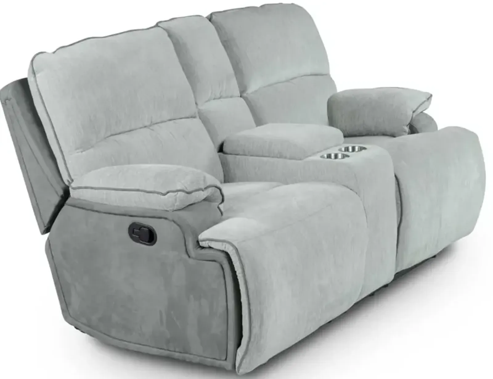 Steve Silver Co. Cyprus Cloud/Shadow Grey Manual Reclining Loveseat