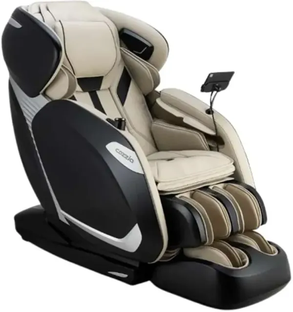 Cozzia® Zen Black/Ivory Duo 3D Li Flex Mech Massage Chair